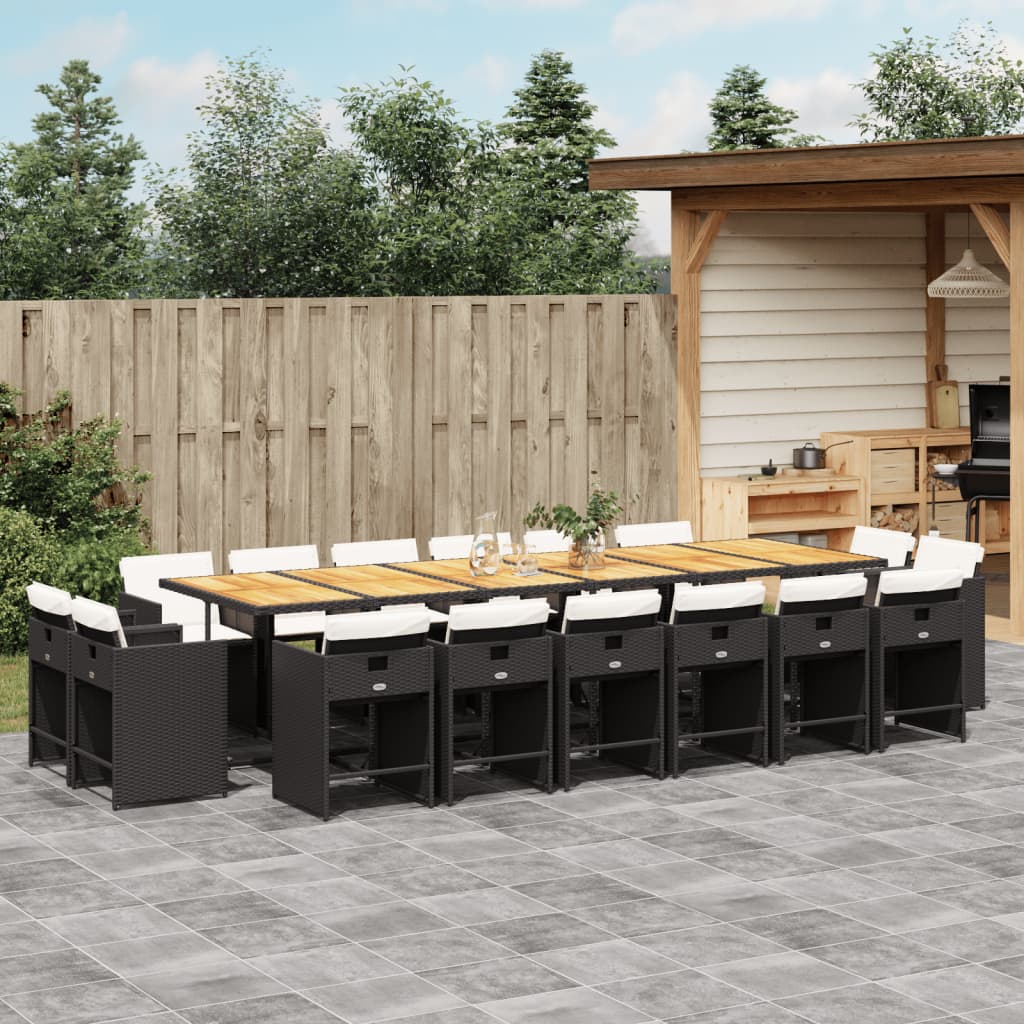 11-Delige Tuinset Met Kussens Poly Rattan