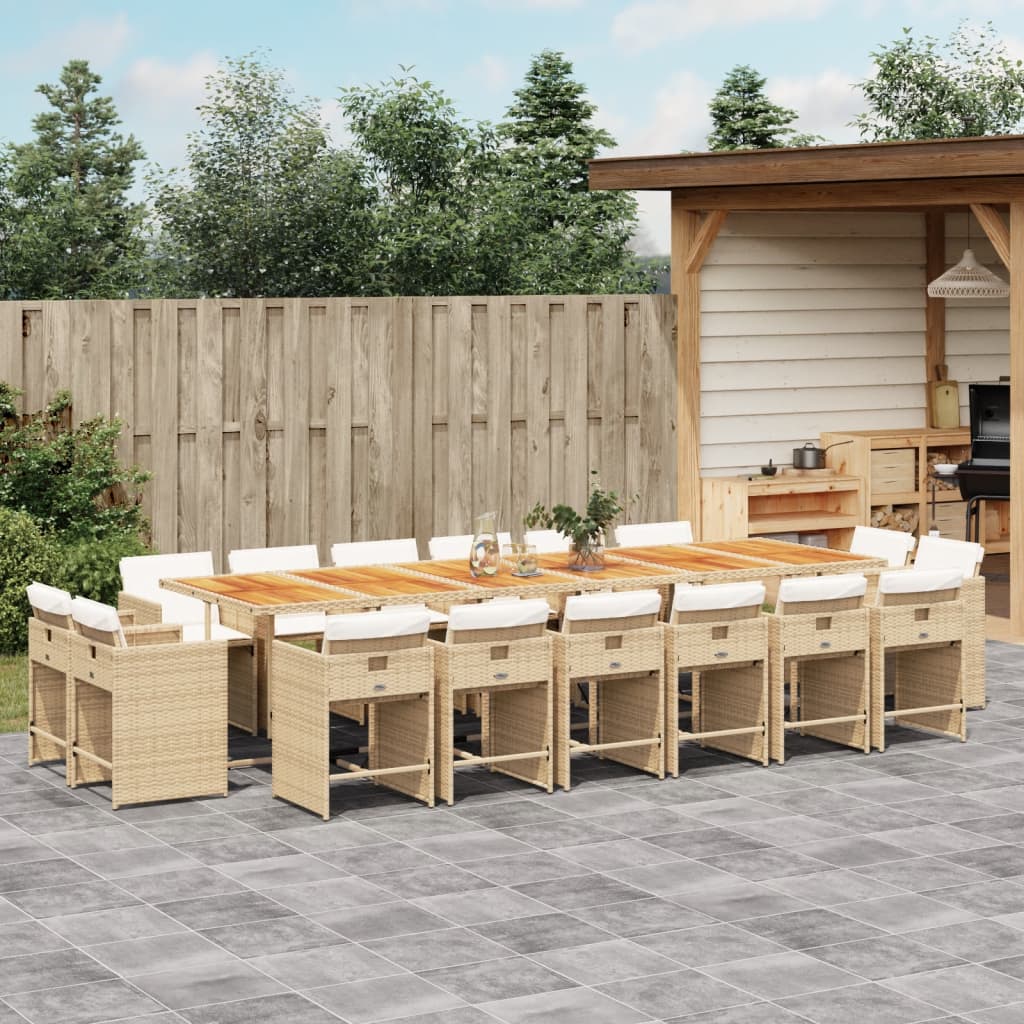 11-Delige Tuinset Met Kussens Poly Rattan