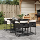 7-Delige Tuinset Met Kussens Poly Rattan