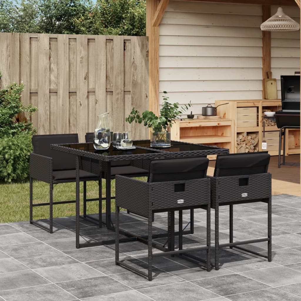 7-Delige Tuinset Met Kussens Poly Rattan