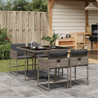 7-Delige Tuinset Met Kussens Poly Rattan