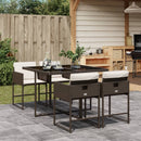 7-Delige Tuinset Met Kussens Poly Rattan