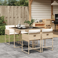 7-Delige Tuinset Met Kussens Poly Rattan