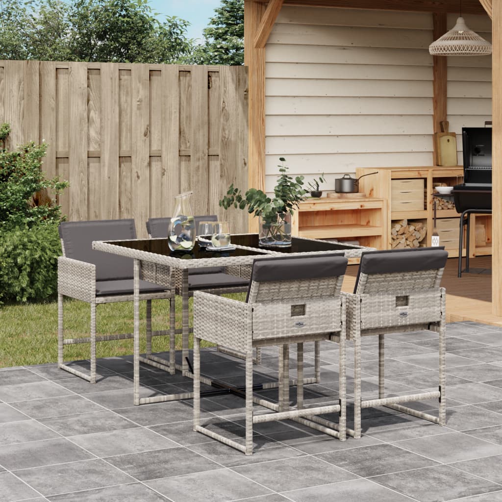 7-Delige Tuinset Met Kussens Poly Rattan