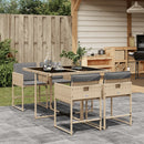 7-Delige Tuinset Met Kussens Poly Rattan