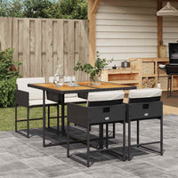 7-Delige Tuinset Met Kussens Poly Rattan