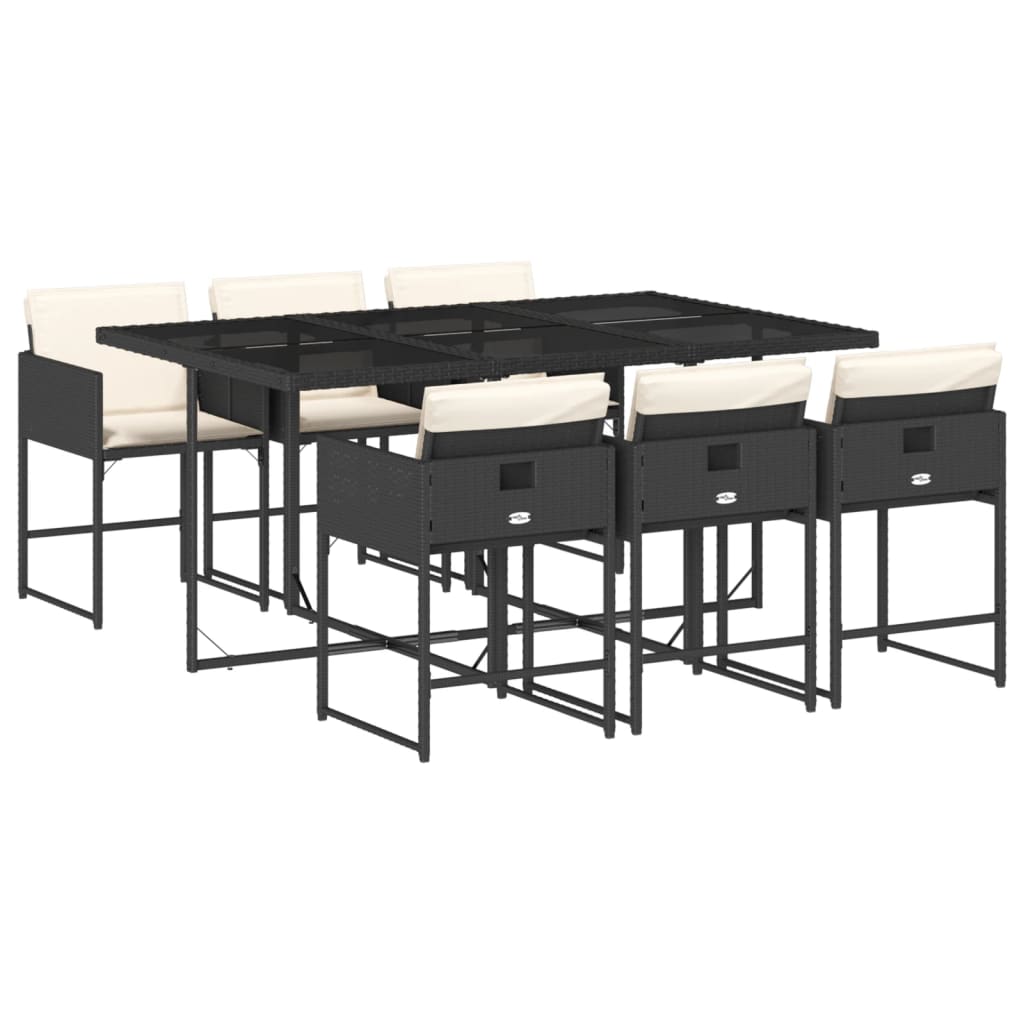 7-Delige Tuinset Met Kussens Poly Rattan