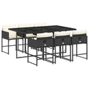 7-Delige Tuinset Met Kussens Poly Rattan