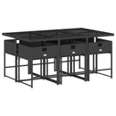 7-Delige Tuinset Met Kussens Poly Rattan