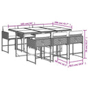 7-Delige Tuinset Met Kussens Poly Rattan