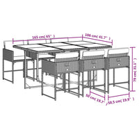 7-Delige Tuinset Met Kussens Poly Rattan