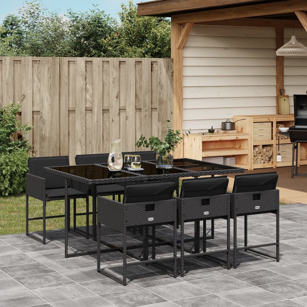 7-Delige Tuinset Met Kussens Poly Rattan