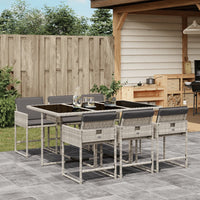 7-Delige Tuinset Met Kussens Poly Rattan