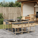 7-Delige Tuinset Met Kussens Poly Rattan