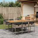 7-Delige Tuinset Met Kussens Poly Rattan