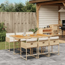 7-Delige Tuinset Met Kussens Poly Rattan