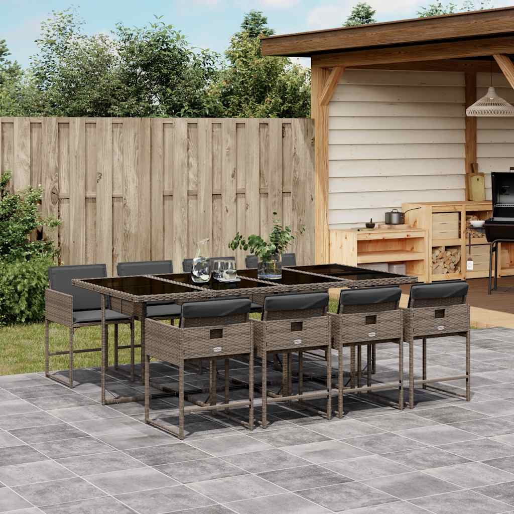 7-Delige Tuinset Met Kussens Poly Rattan