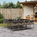 7-Delige Tuinset Met Kussens Poly Rattan
