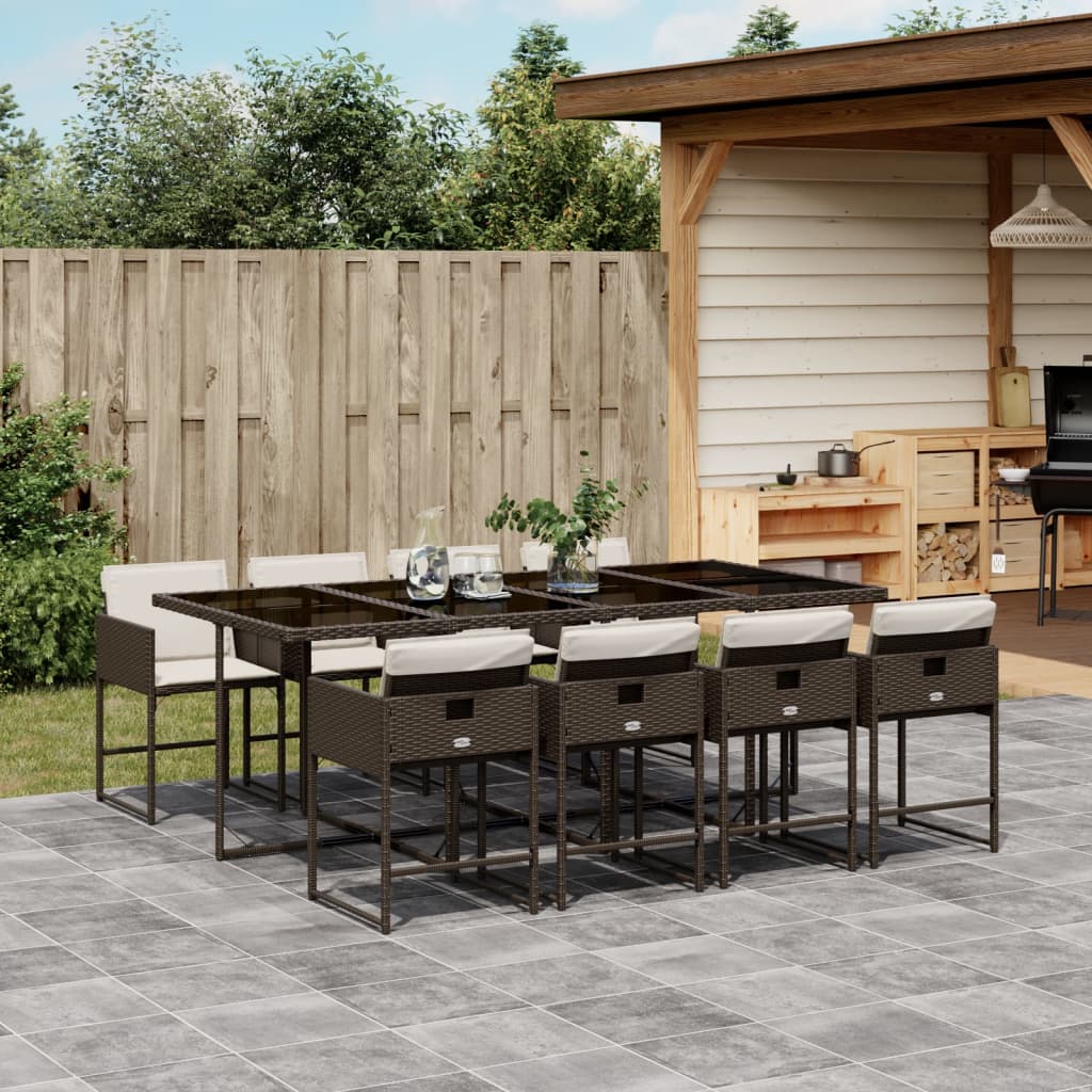 7-Delige Tuinset Met Kussens Poly Rattan