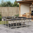 7-Delige Tuinset Met Kussens Poly Rattan