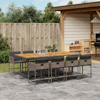 7-Delige Tuinset Met Kussens Poly Rattan