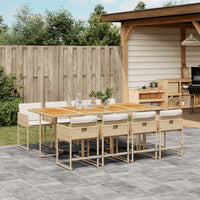 7-Delige Tuinset Met Kussens Poly Rattan