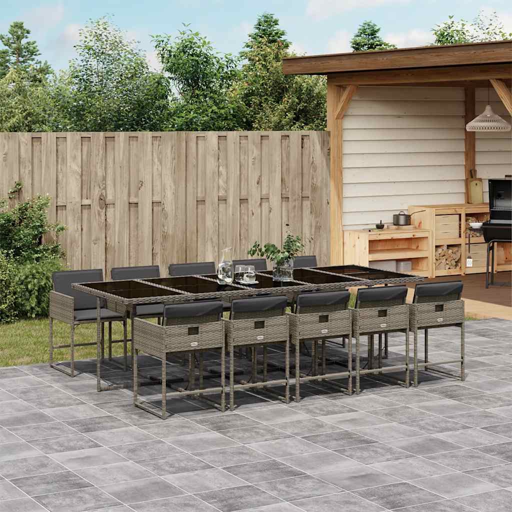 7-Delige Tuinset Met Kussens Poly Rattan