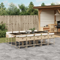 7-Delige Tuinset Met Kussens Poly Rattan