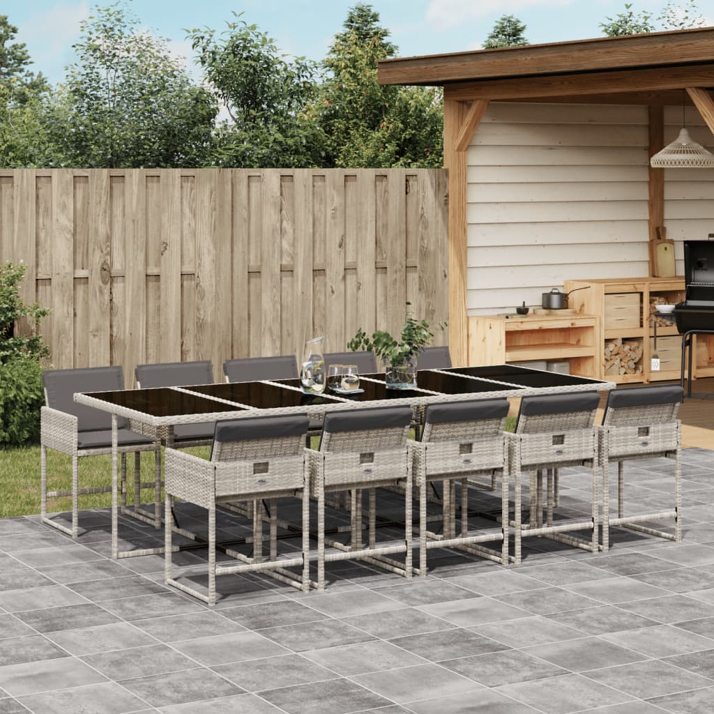 7-Delige Tuinset Met Kussens Poly Rattan