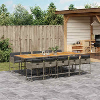 7-Delige Tuinset Met Kussens Poly Rattan