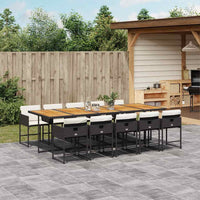 7-Delige Tuinset Met Kussens Poly Rattan