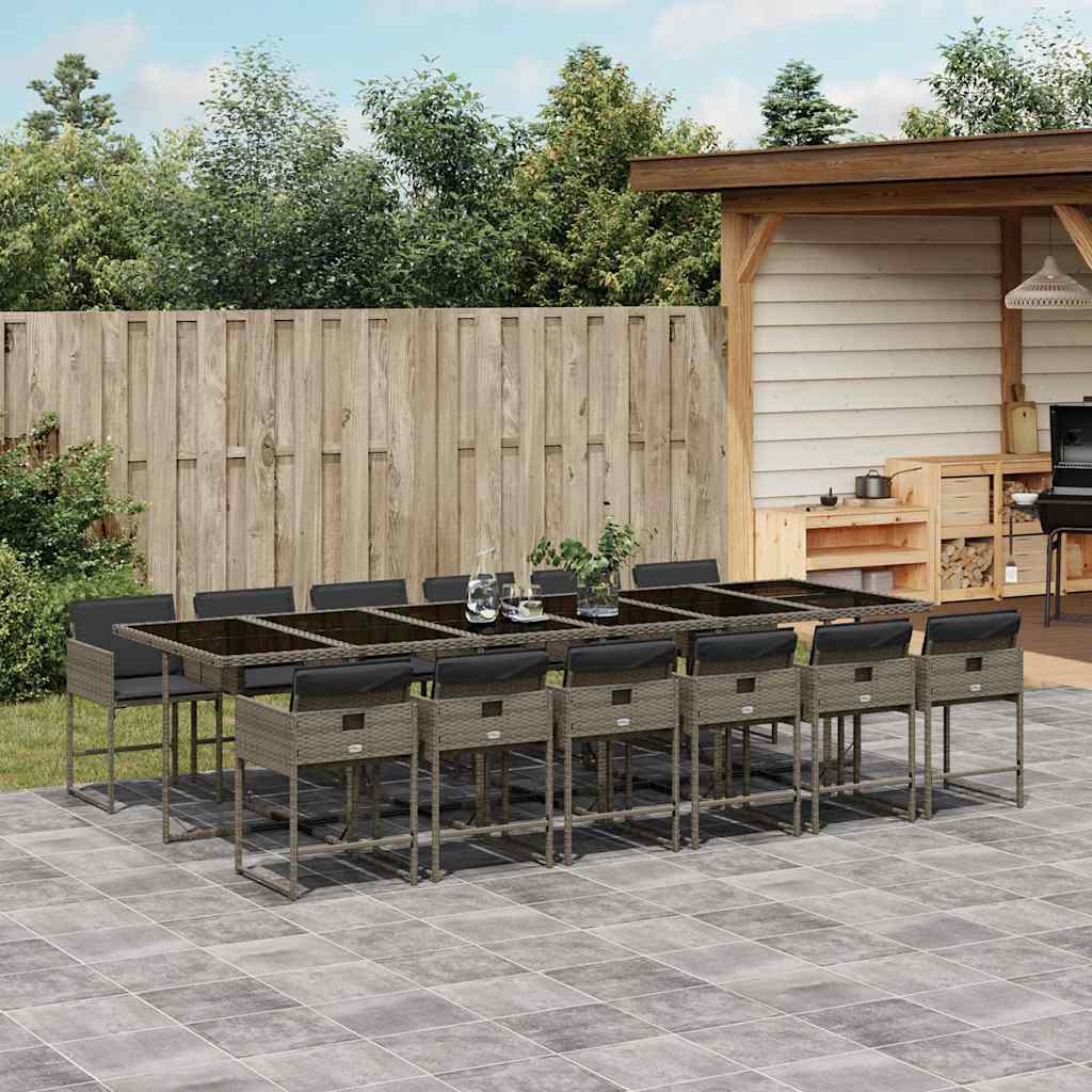 7-Delige Tuinset Met Kussens Poly Rattan