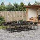 7-Delige Tuinset Met Kussens Poly Rattan