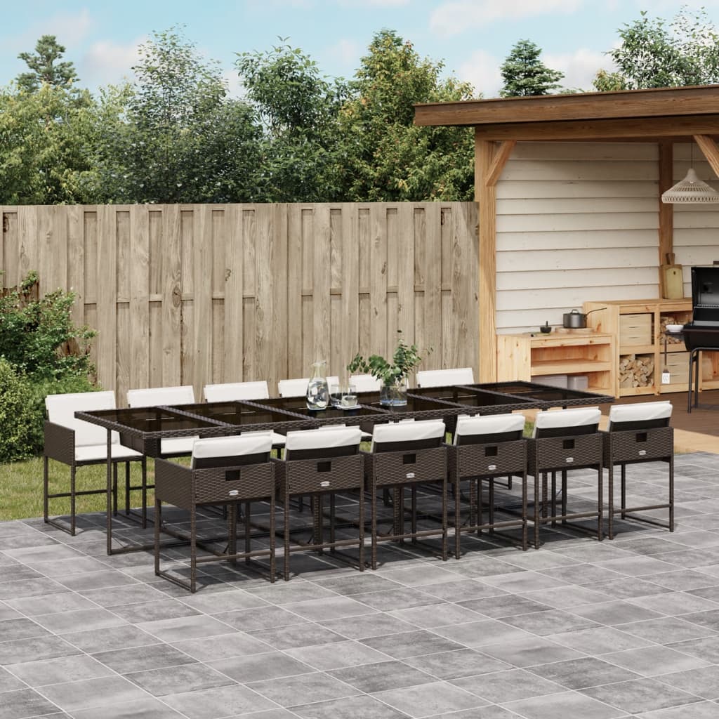 7-Delige Tuinset Met Kussens Poly Rattan