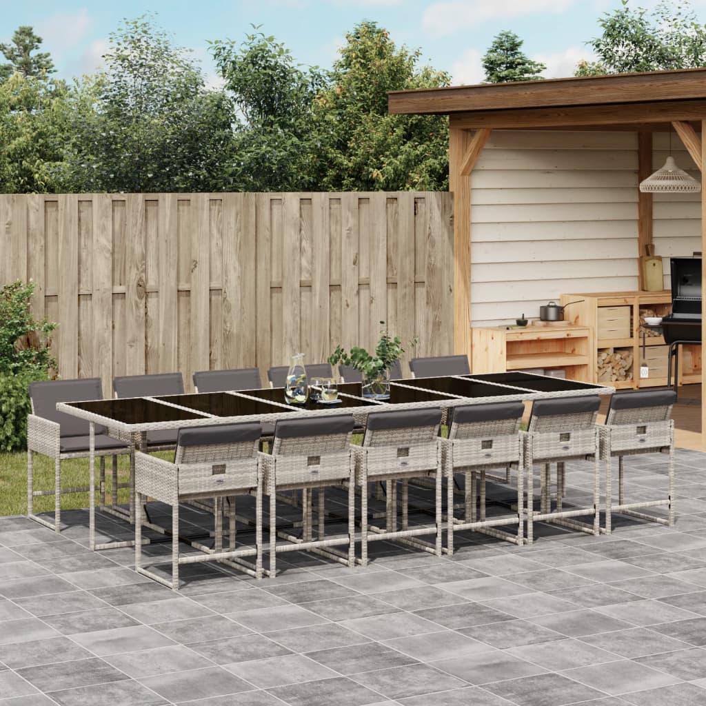 7-Delige Tuinset Met Kussens Poly Rattan