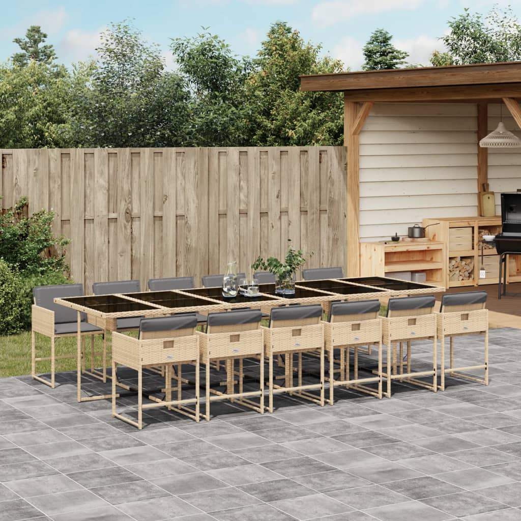 7-Delige Tuinset Met Kussens Poly Rattan
