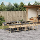 7-Delige Tuinset Met Kussens Poly Rattan