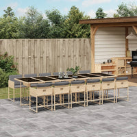 7-Delige Tuinset Met Kussens Poly Rattan