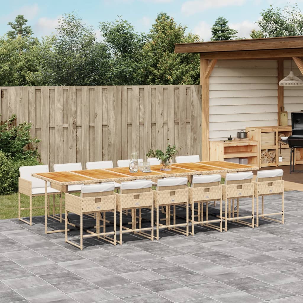 7-Delige Tuinset Met Kussens Poly Rattan