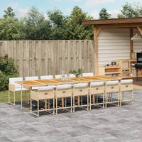 7-Delige Tuinset Met Kussens Poly Rattan