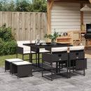11-Delige Tuinset Met Kussens Poly Rattan