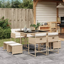 11-Delige Tuinset Met Kussens Poly Rattan