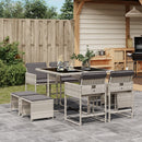 11-Delige Tuinset Met Kussens Poly Rattan