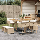 11-Delige Tuinset Met Kussens Poly Rattan