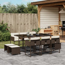 11-Delige Tuinset Met Kussens Poly Rattan