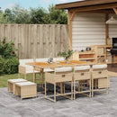 11-Delige Tuinset Met Kussens Poly Rattan