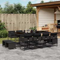 11-Delige Tuinset Met Kussens Poly Rattan