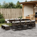 11-Delige Tuinset Met Kussens Poly Rattan