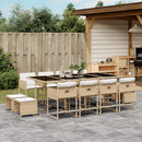 11-Delige Tuinset Met Kussens Poly Rattan