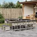 11-Delige Tuinset Met Kussens Poly Rattan